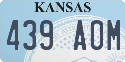 KS license plate 439AOM