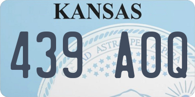 KS license plate 439AOQ