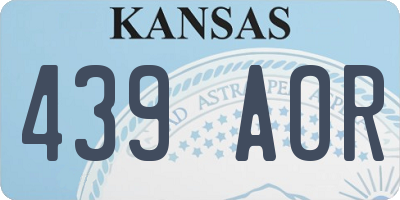 KS license plate 439AOR