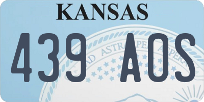 KS license plate 439AOS