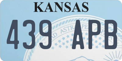 KS license plate 439APB