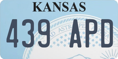 KS license plate 439APD