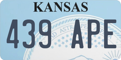 KS license plate 439APE