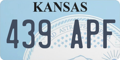 KS license plate 439APF