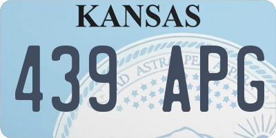 KS license plate 439APG