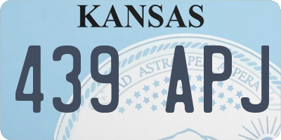 KS license plate 439APJ
