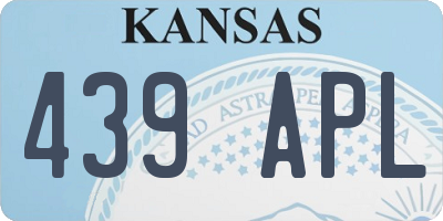 KS license plate 439APL
