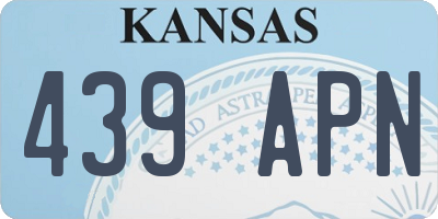 KS license plate 439APN