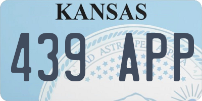 KS license plate 439APP