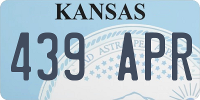 KS license plate 439APR
