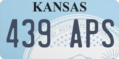 KS license plate 439APS