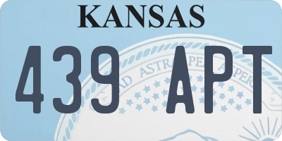 KS license plate 439APT