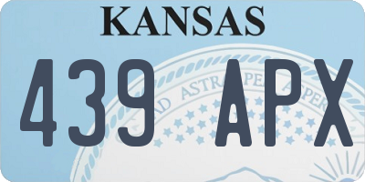 KS license plate 439APX