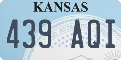 KS license plate 439AQI