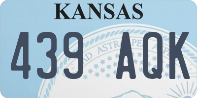 KS license plate 439AQK