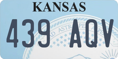 KS license plate 439AQV