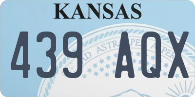 KS license plate 439AQX