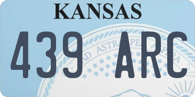 KS license plate 439ARC