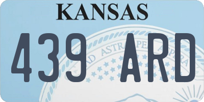 KS license plate 439ARD