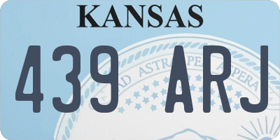 KS license plate 439ARJ
