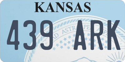 KS license plate 439ARK
