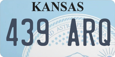 KS license plate 439ARQ