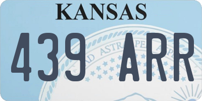KS license plate 439ARR