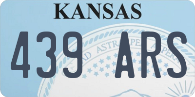 KS license plate 439ARS