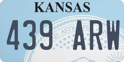KS license plate 439ARW