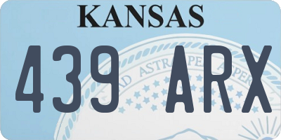 KS license plate 439ARX