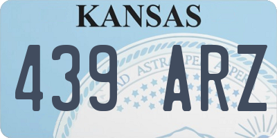 KS license plate 439ARZ