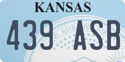KS license plate 439ASB