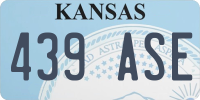 KS license plate 439ASE