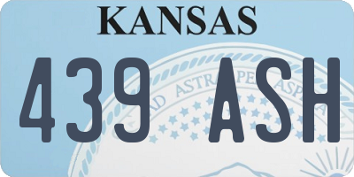 KS license plate 439ASH