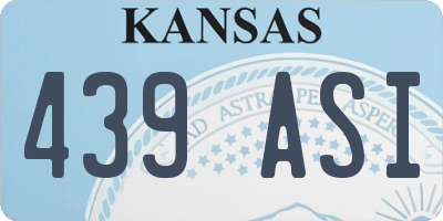 KS license plate 439ASI