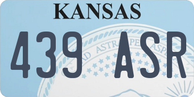 KS license plate 439ASR