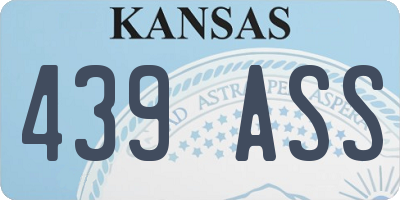 KS license plate 439ASS
