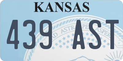 KS license plate 439AST