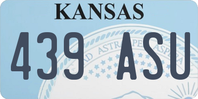 KS license plate 439ASU