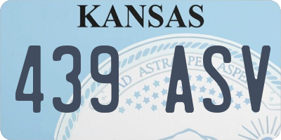KS license plate 439ASV