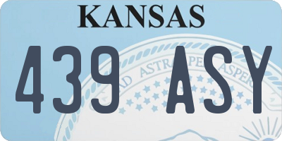 KS license plate 439ASY