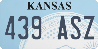KS license plate 439ASZ
