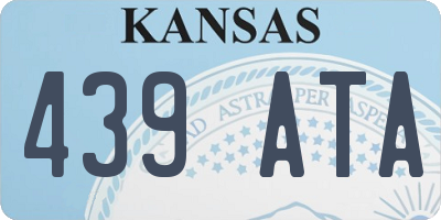 KS license plate 439ATA