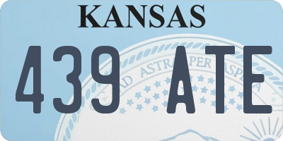 KS license plate 439ATE