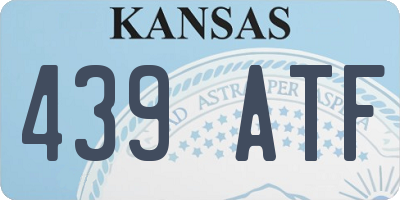 KS license plate 439ATF