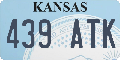 KS license plate 439ATK