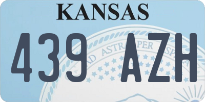 KS license plate 439AZH