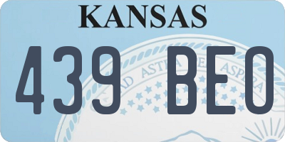KS license plate 439BEO