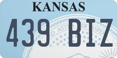 KS license plate 439BIZ
