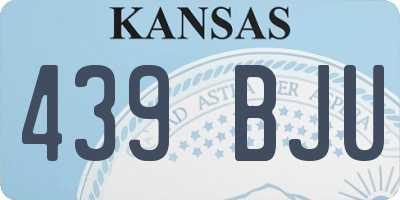 KS license plate 439BJU